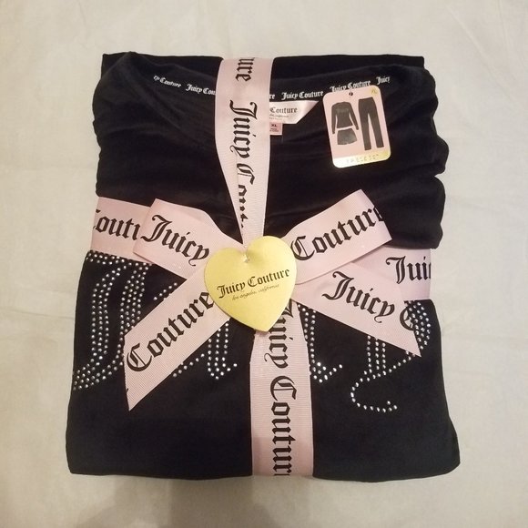 Juicy Couture Other - Juicy Couture Black Pajama Set 3 Pieces XL NWT